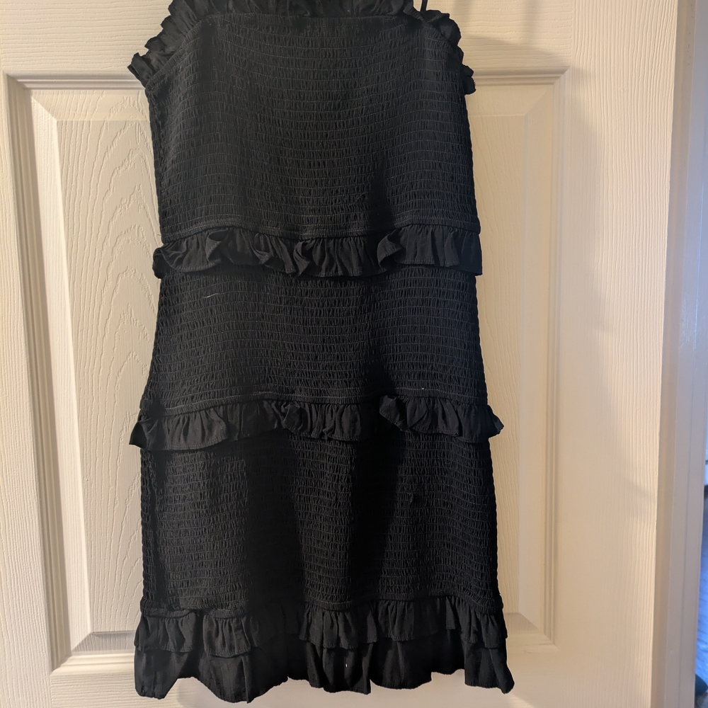 Elegant Black Ruffled Dress